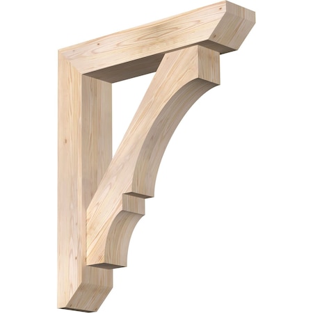 Ekena Millwork Balboa Slat Smooth Bracket w/ Offset Brace, Douglas Fir, 7 1/2"W x 36"D x 44"H BKT0806X36X44BOA06SDF
